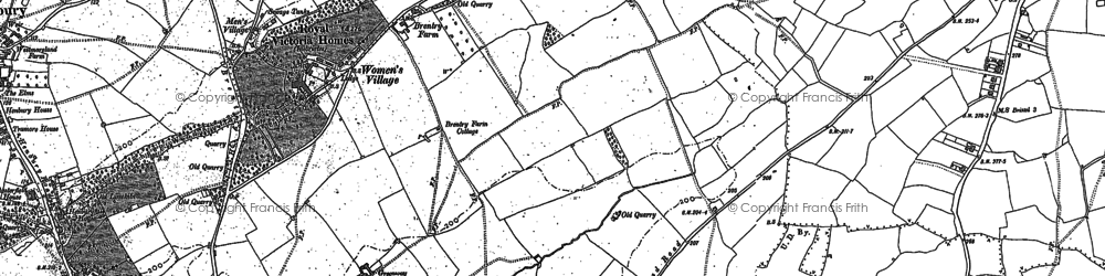 Old map of Southmead in 1881