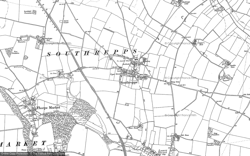 Old Map of Southrepps, 1885 - 1905 in 1885