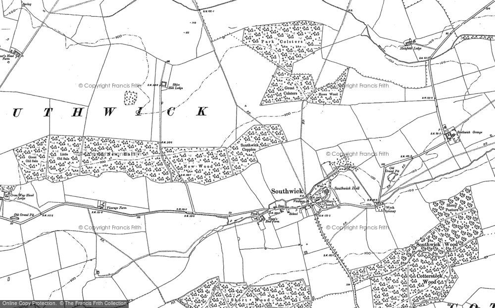 Old Map of Southwick, 1885 in 1885