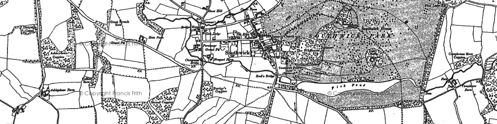 Old map of Southwick in 1895