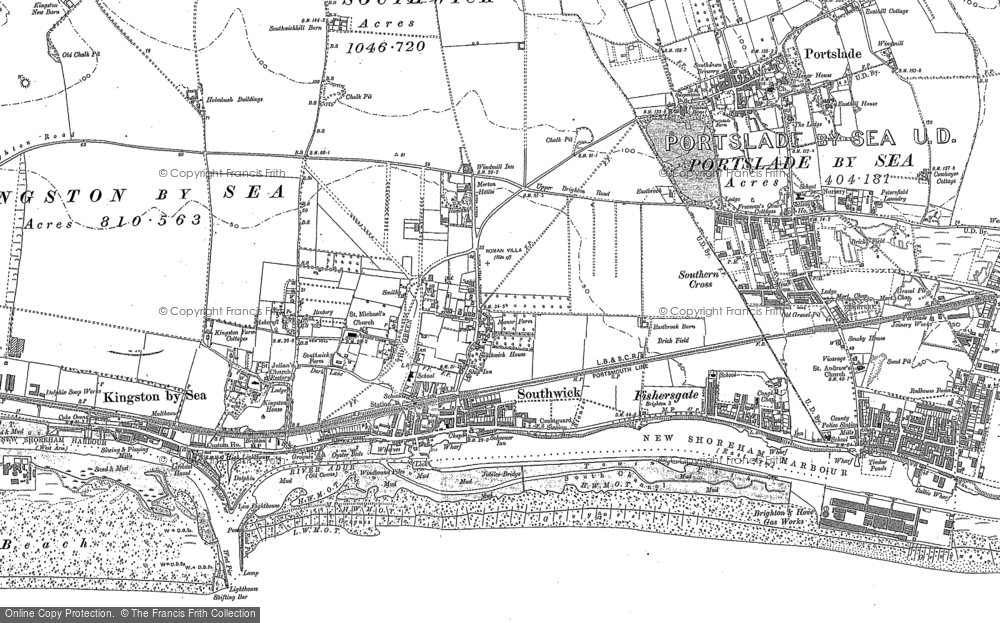 Old Map of Southwick, 1896 - 1909 in 1896