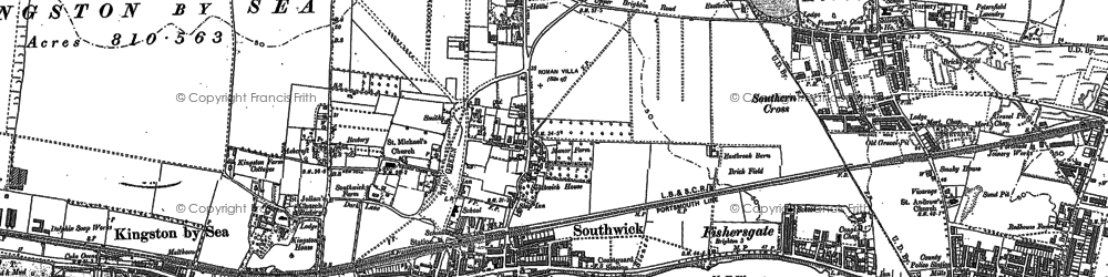 Old map of Southwick in 1896