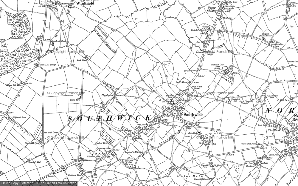 Old Map of Southwick, 1922 in 1922