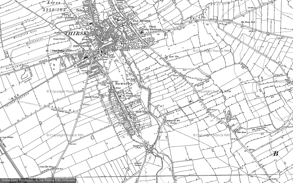Old Map of Sowerby, 1890 - 1892 in 1890