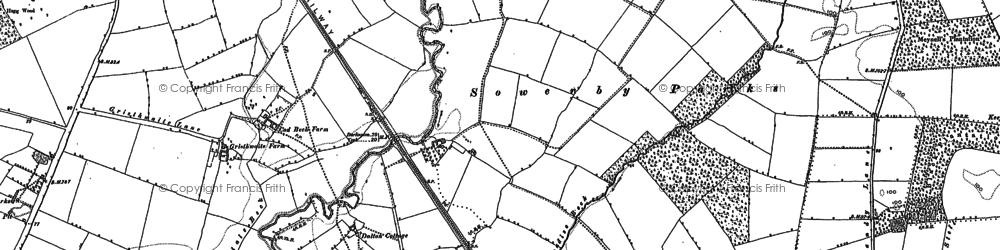 Old map of Sowerby Parks in 1890