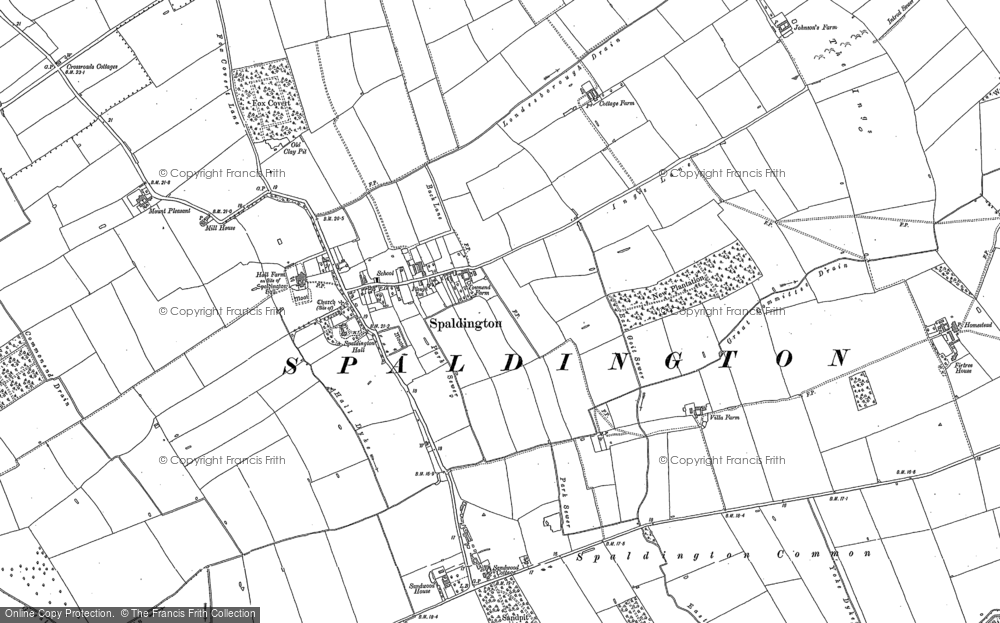 Old Map of Historic Map covering Welham Bridge in 1889