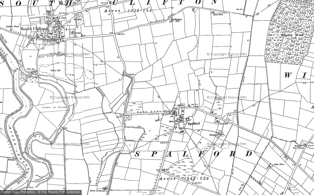 Old Map of Spalford, 1884 - 1899 in 1884