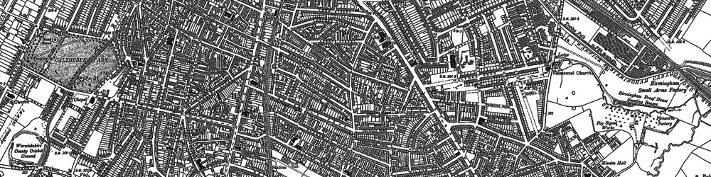 Old map of Sparkbrook in 1888