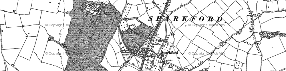 Old map of Sparkford in 1885
