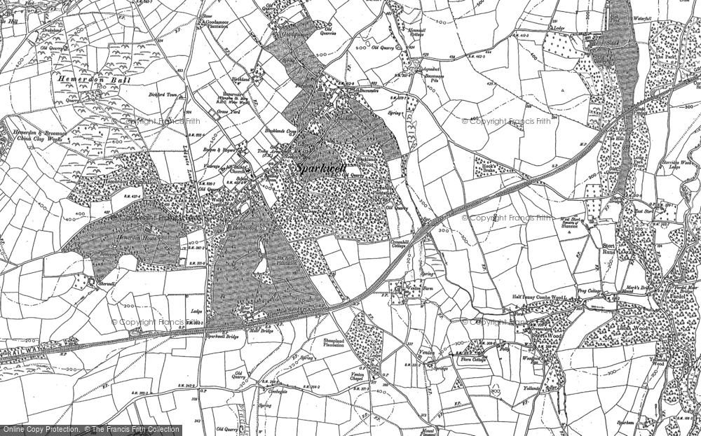 Old Map of Sparkwell, 1886 - 1905 in 1886