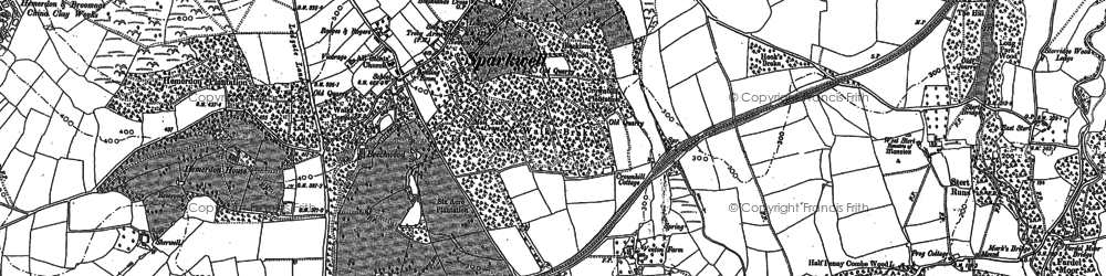 Old map of Sparkwell in 1886