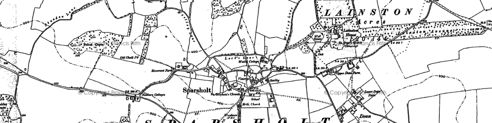 Old map of Sparsholt in 1895