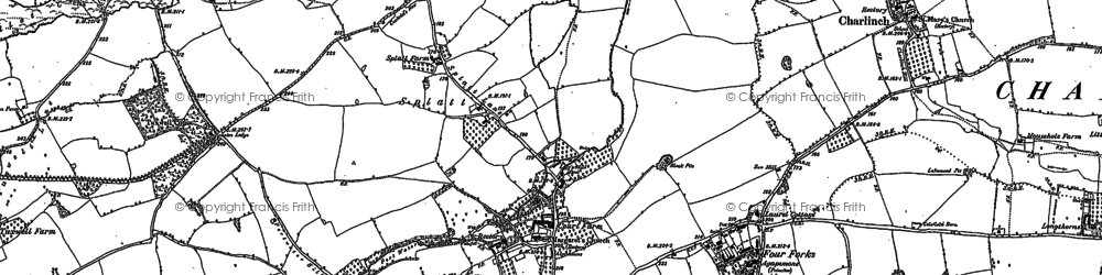 Old map of Spaxton in 1886