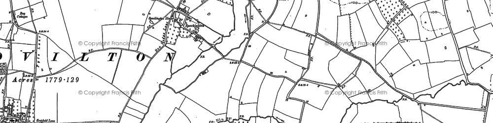 Old map of Speckington in 1885