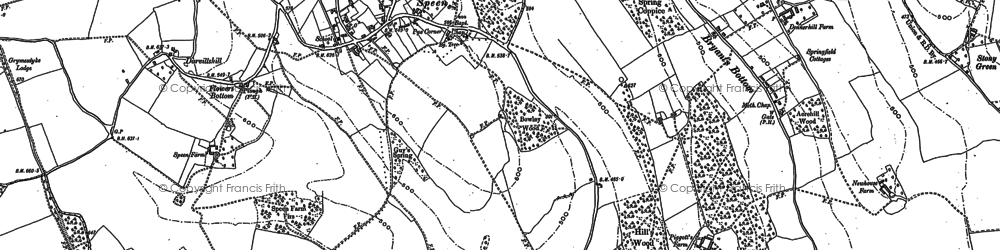 Old map of Speen in 1897