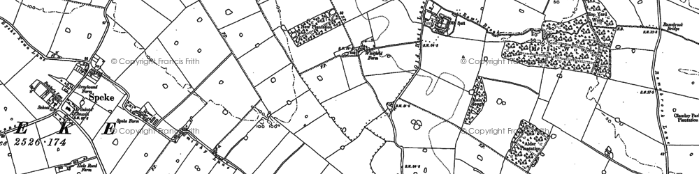 Old map of Speke in 1904