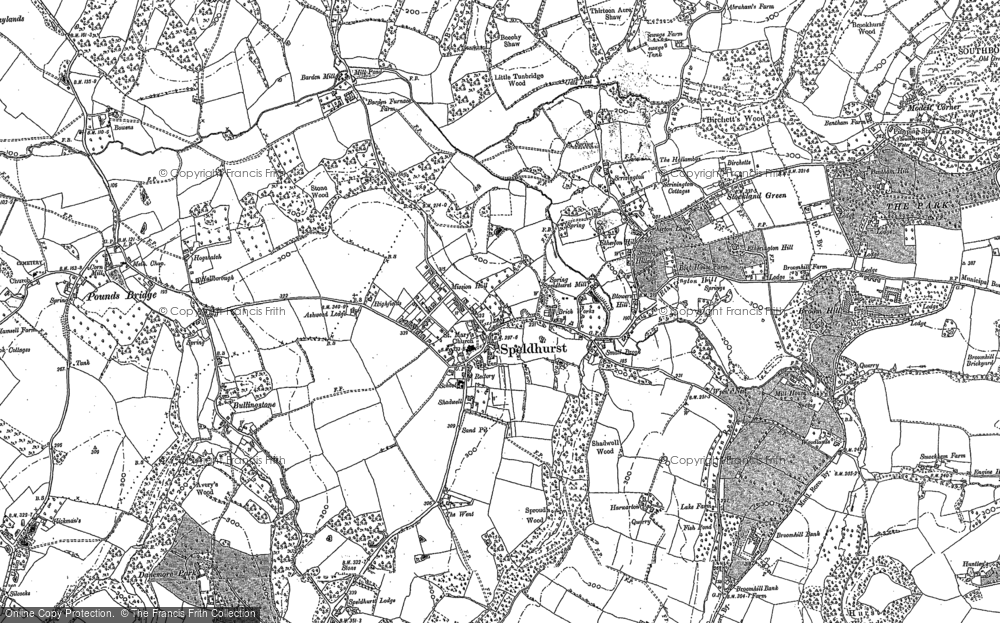 Old Map of Historic Map covering Bullingstone in 1896