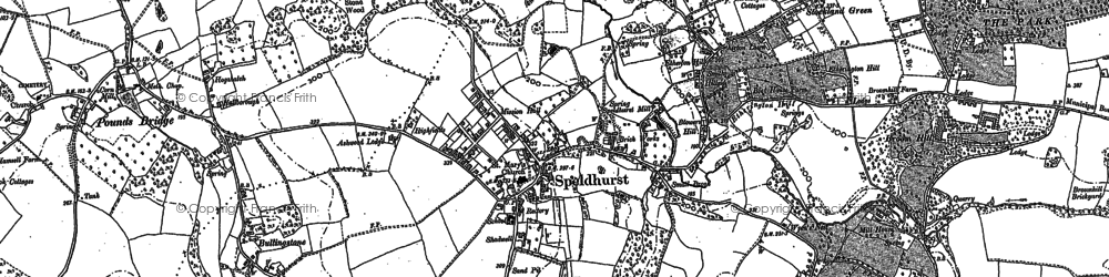 Old map of Poundsbridge in 1896