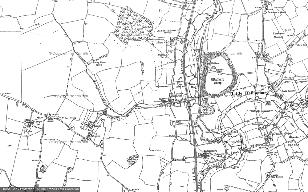 Old Map of Historic Map covering Latchmore Bank in 1896