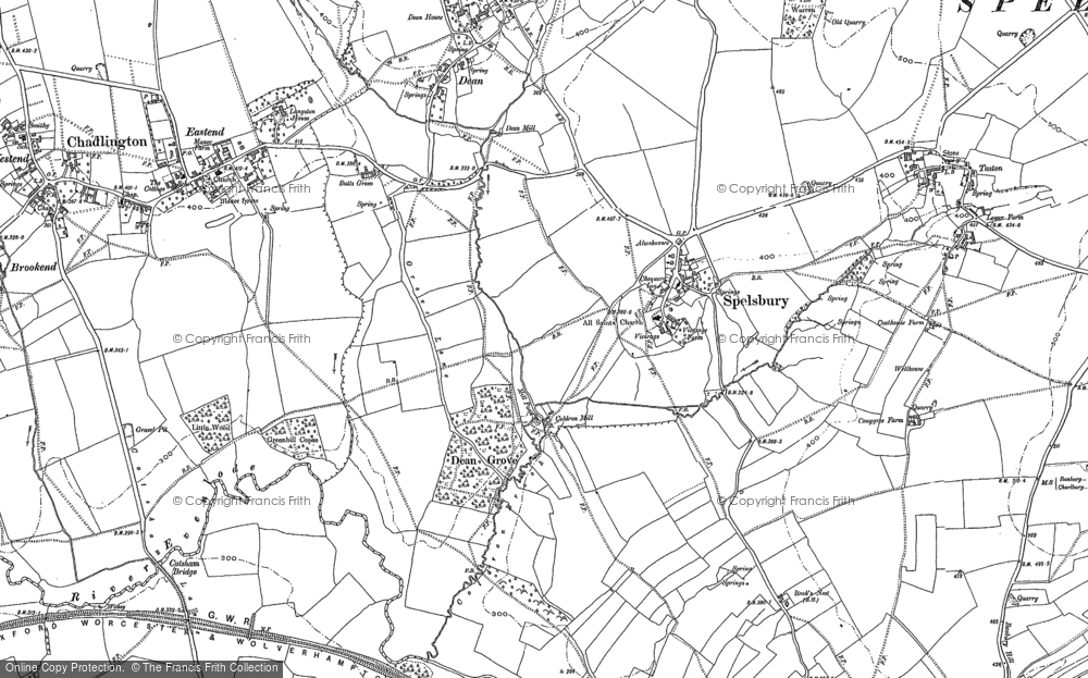 Old Map of Spelsbury, 1898 in 1898