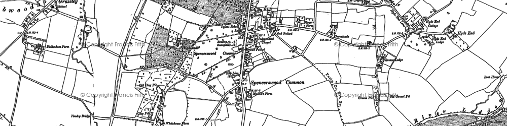 Old map of Spencers Wood in 1909