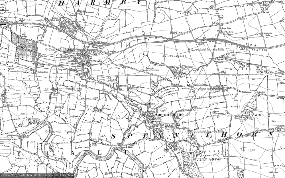 Old Map of Historic Map covering Brookside in 1891