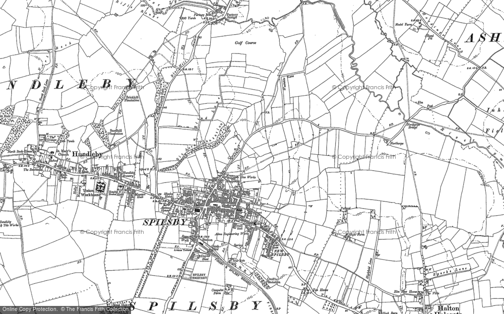 Old Map of Spilsby, 1887 in 1887