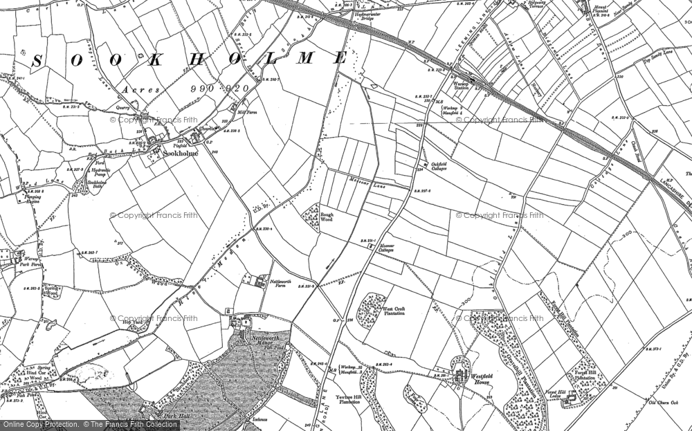 Old Map of Spion Kop, 1884 in 1884