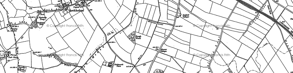 Old map of Spion Kop in 1884