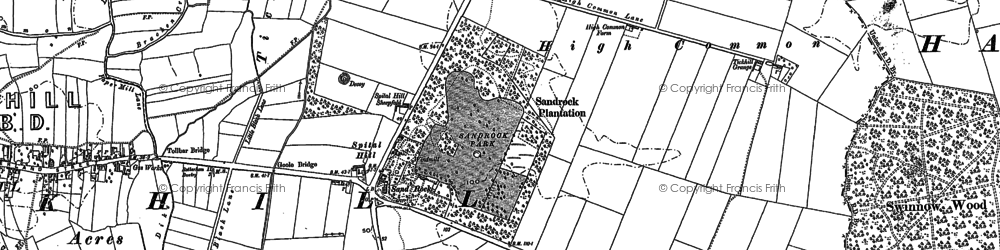 Old map of Spital Hill in 1901