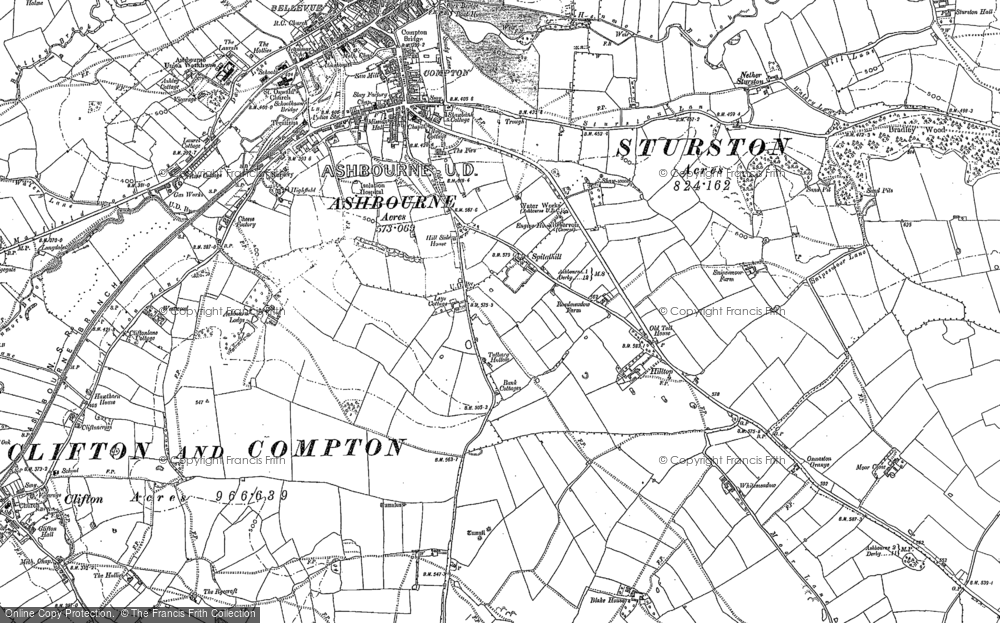 Old Map of Spitalhill, 1880 in 1880