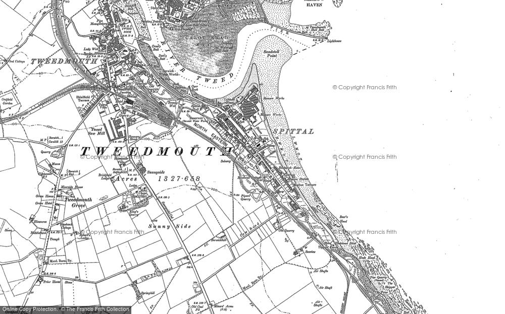 Old Map of Spittal, 1897 in 1897