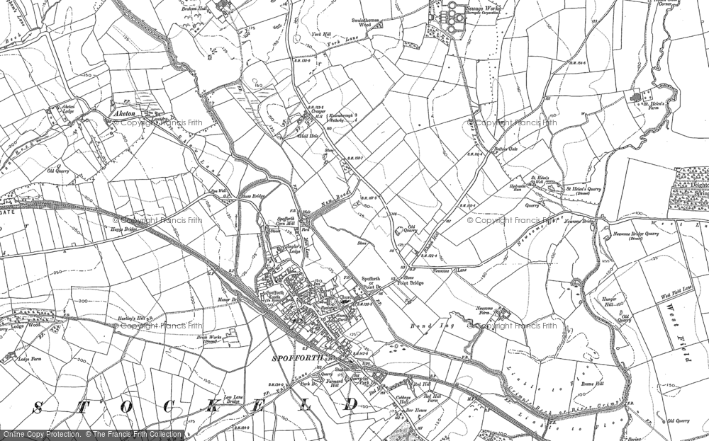 Old Map of Spofforth, 1888 - 1892 in 1888