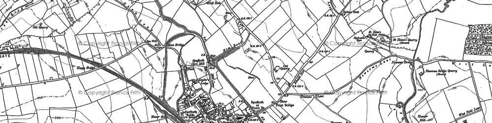 Old map of Spofforth in 1888