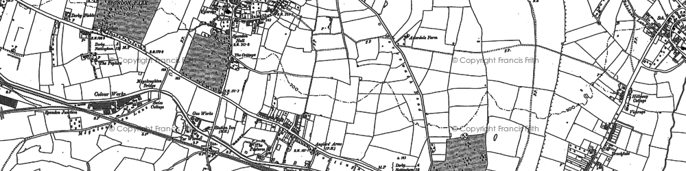 Old map of Spondon in 1899