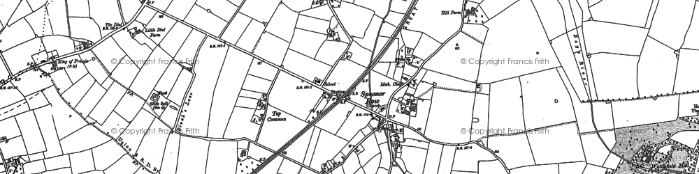 Old map of Spooner Row in 1882