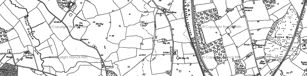 Old map of Spoonley in 1879