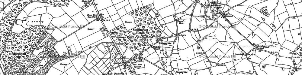 Old map of Spot Acre in 1879