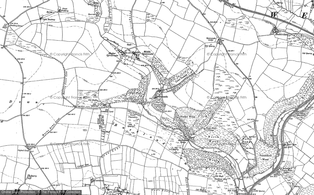 Old Map of Historic Map covering Willingcott in 1903