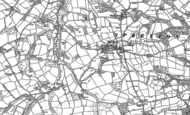 Old Map of Spreyton, 1886