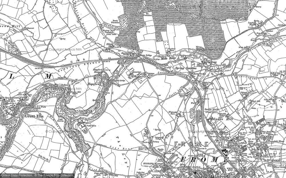 Old Map of Historic Map covering Bedlam in 1902