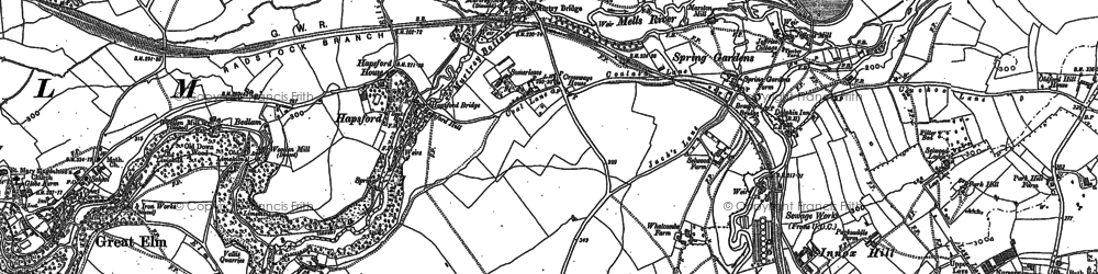 Old map of Hapsford in 1902