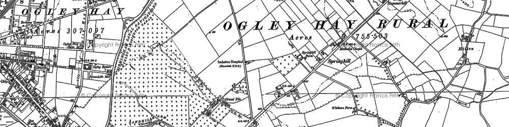 Old map of Springhill in 1883