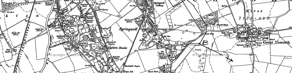 Old map of Bowes Rly in 1895