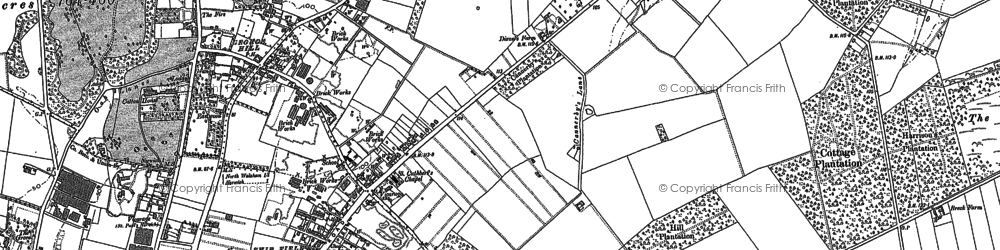 Old map of Sprowston in 1883