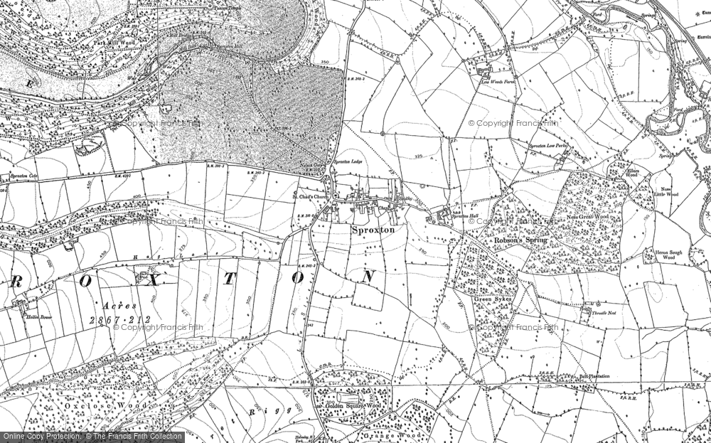 Old Map of Sproxton, 1891 in 1891