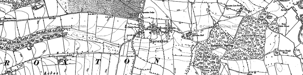 Old map of Beech Wood in 1891