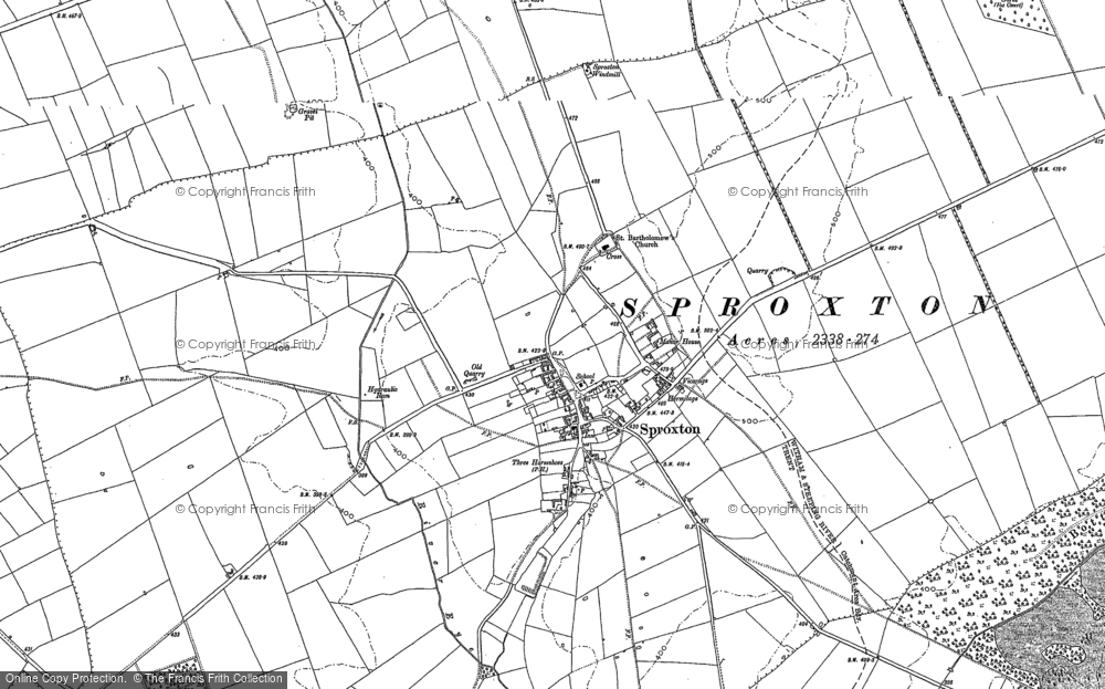 Old Map of Sproxton, 1902 - 1904 in 1902