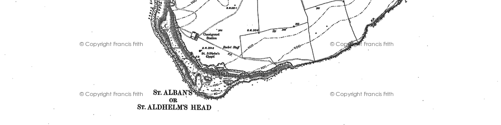 Old map of St Aldhelm's in 1900