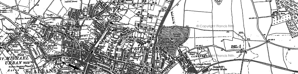 Old map of St Albans in 1897